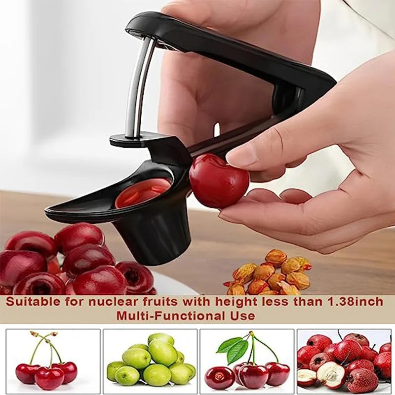 Hot selling kitchen gadget seed remover tools Multi-Function Stainless Steel Manual Press-on Olive and Cherry Coring tools Peaceful Pleasures Health and Wellness