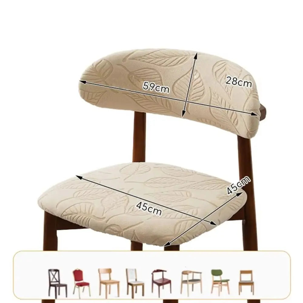 Elastic Stretch Curved Backrest Dining Chair Cover Dustproof Split Type Chair Dust Cover Solid Color Washable Stool Covers Peaceful Pleasures Health and Wellness