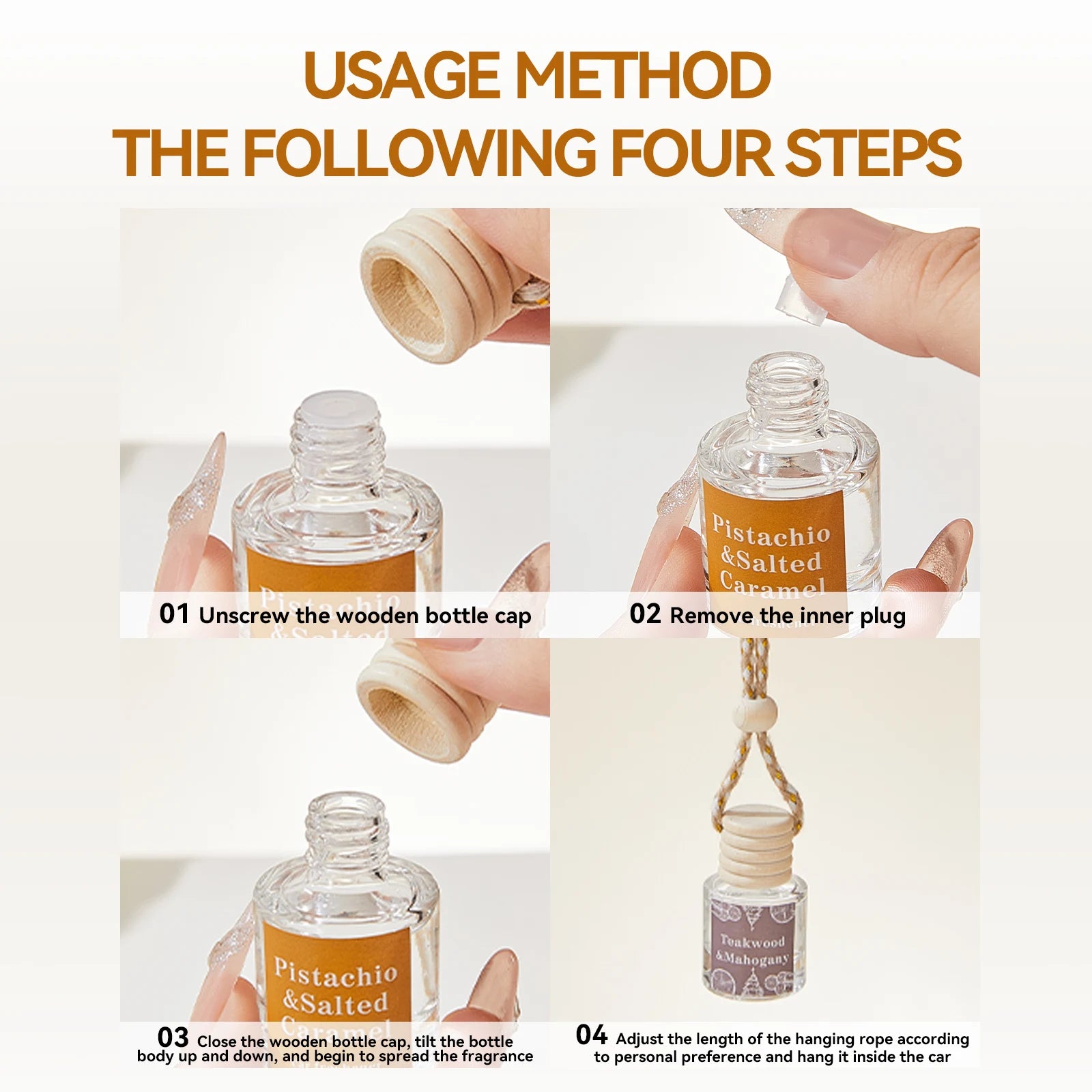 Long Lasting Car Air Freshener Diffuser - 8Ml*2Pcs Peaceful Pleasures Health and Wellness