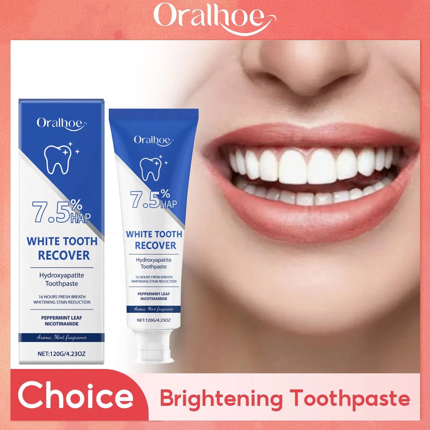 Oralhoe Hydroxyapatite Whitening Toothpaste 120g | Oral Care
