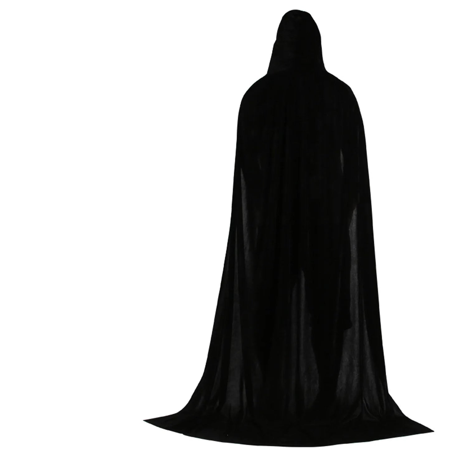 Hood Cloak Cosplay Medieval Long Cape Halloween Party Women Men Adult Long Mage Witchcraft Wicca Robe Conceal Gown Reenactment Peaceful Pleasures Health and Wellness Black 130