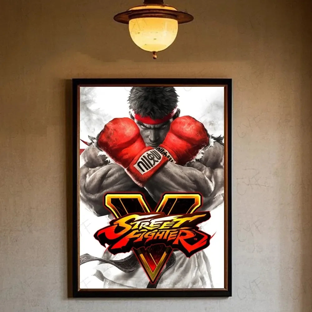 Street Fighter Canvas Wall Art Poster | Gaming Room Decor