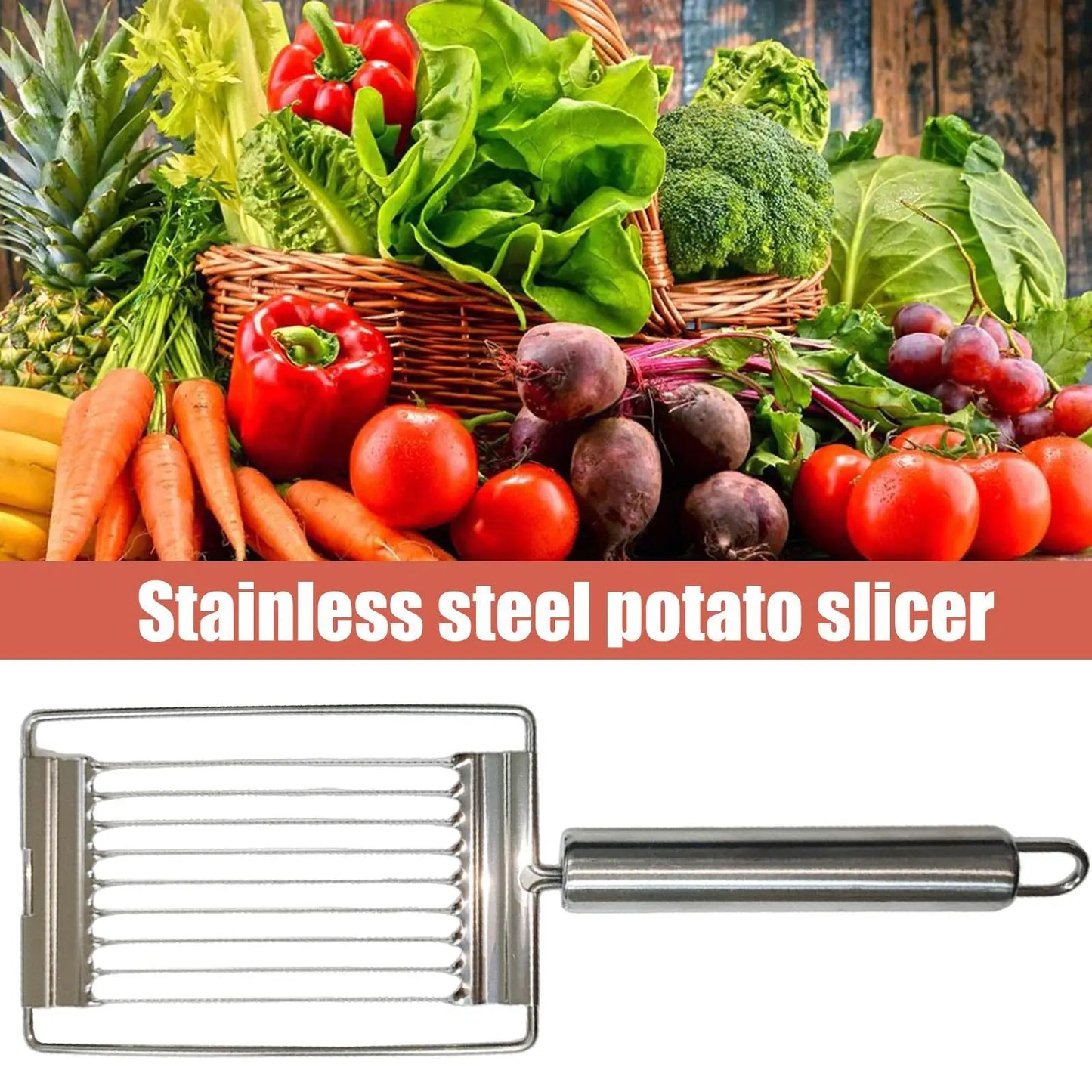 Stainless Steel Egg & Tomato Slicer – Handheld Kitchen Tool