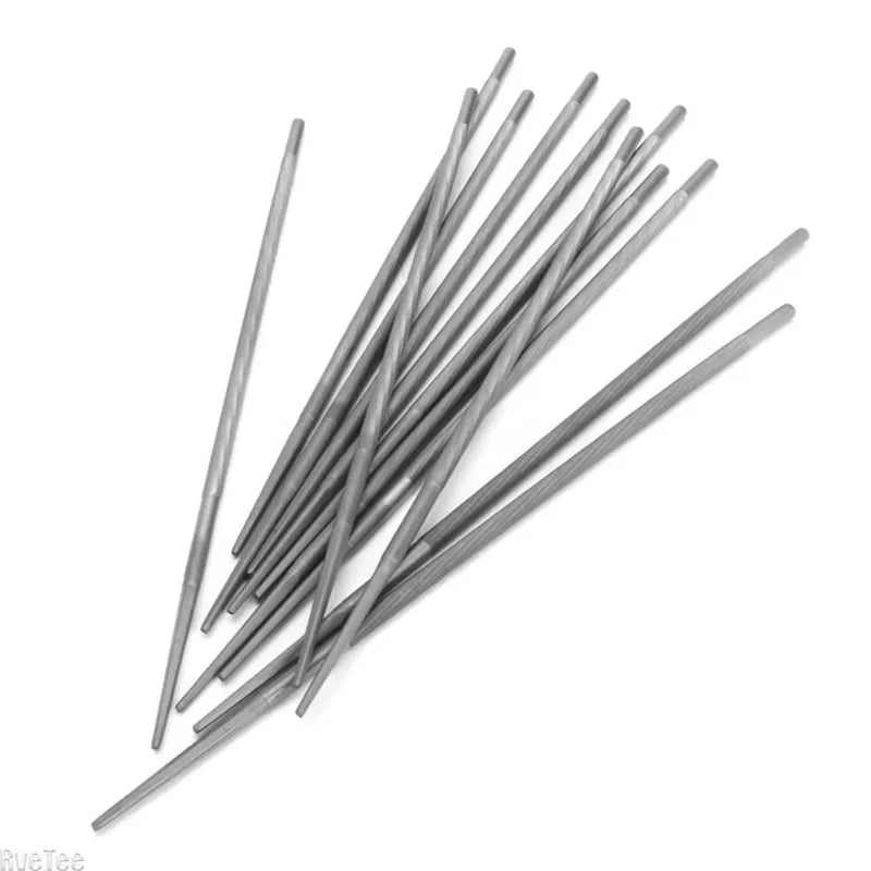 12-Piece Chainsaw Round File Set – 3.5–5.5mm High Carbon Steel