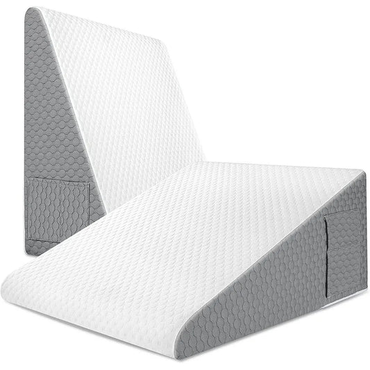 Wedge Pillow for Sleeping Acid Reflux After Surgery Triangle Elevated Pillow for Bedside Dormitory Office Air Layer Foam Peaceful Pleasures Health and Wellness