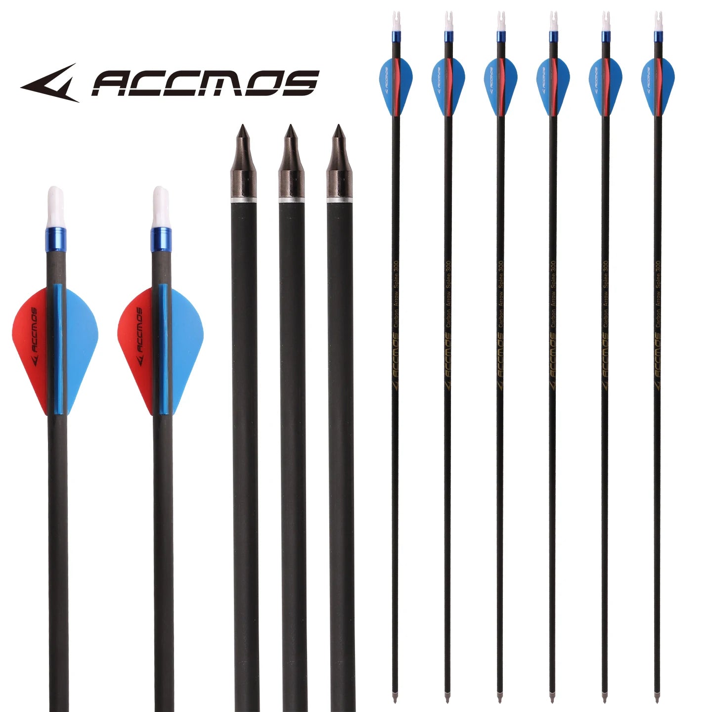ACCMOS Arrow Pure Carbon Arrows ID4 2 6 Spine 300 1800 Rod Rubber