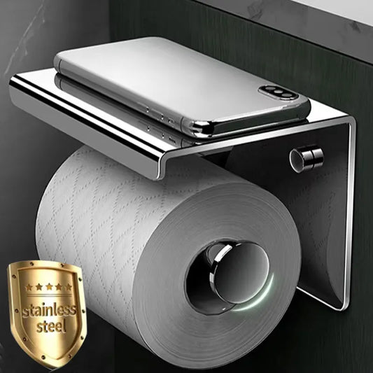 304 Stainless Steel Toilet Paper Holder | Waterproof Tissue Box Toilet Paper Holder Peaceful Pleasures Health and Wellness