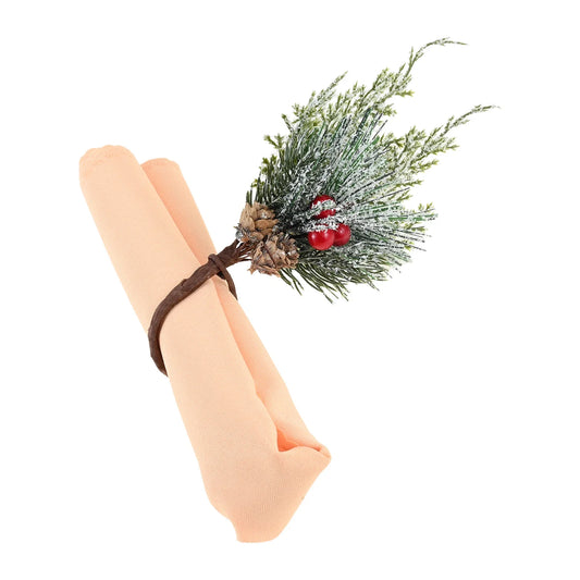 6-Pack Cedar Red Berry Christmas Napkin Rings | Holiday Decor Christmas Napkin Rings Oasis Select Default Title