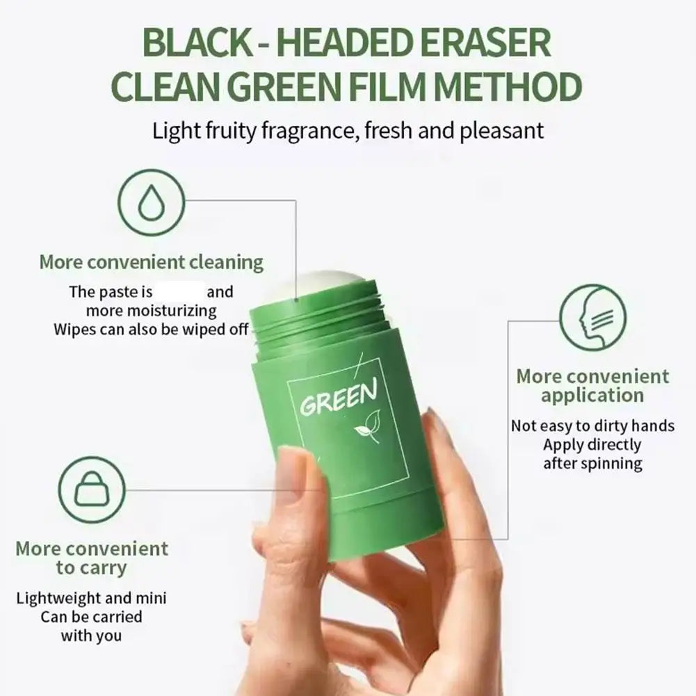 Green Tea Clay Mask Stick – Deep Pore Cleansing, Acne & Blackhead Facial Mask Peaceful Pleasures Health and Wellness