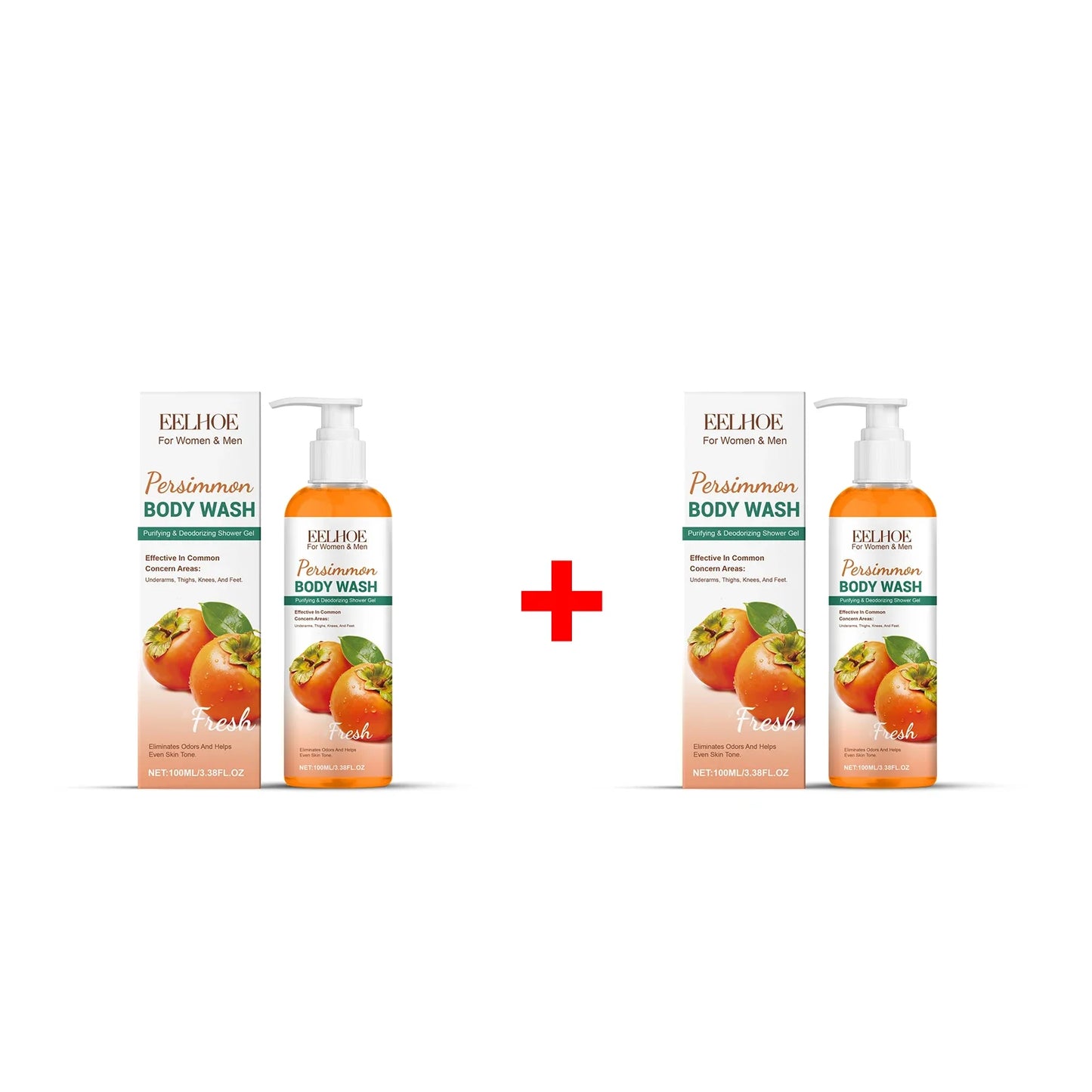 Eelhoe Persimmon Body Wash – Exfoliating Odor-Control Shower Gel