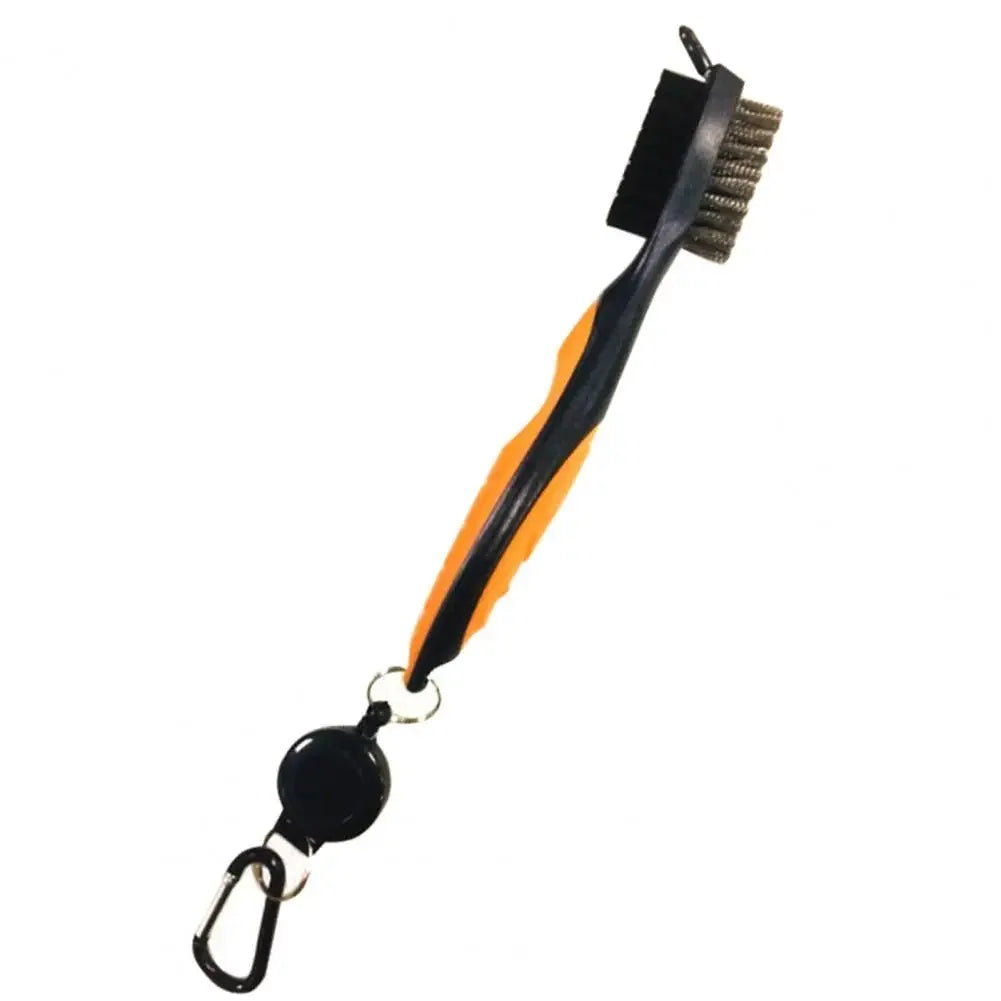 Club Cleaning Brush Golf Club Brush Golf Grooves Cleaning Brush 2 Sided Golf Putter Wedge Ball Cleaner Gof Accessories Peaceful Pleasures Health and Wellness Orange