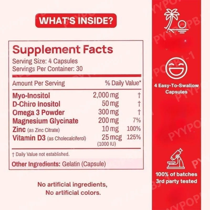Women's Hormone Balance Supplement | Myo-Inositol, D3, Omega 3