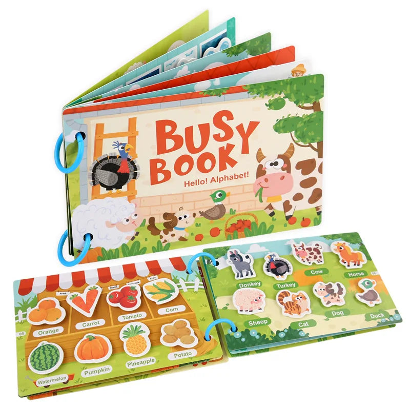 Montessori Busy Book Toddlers 1-3 Year Old Preschool Learning