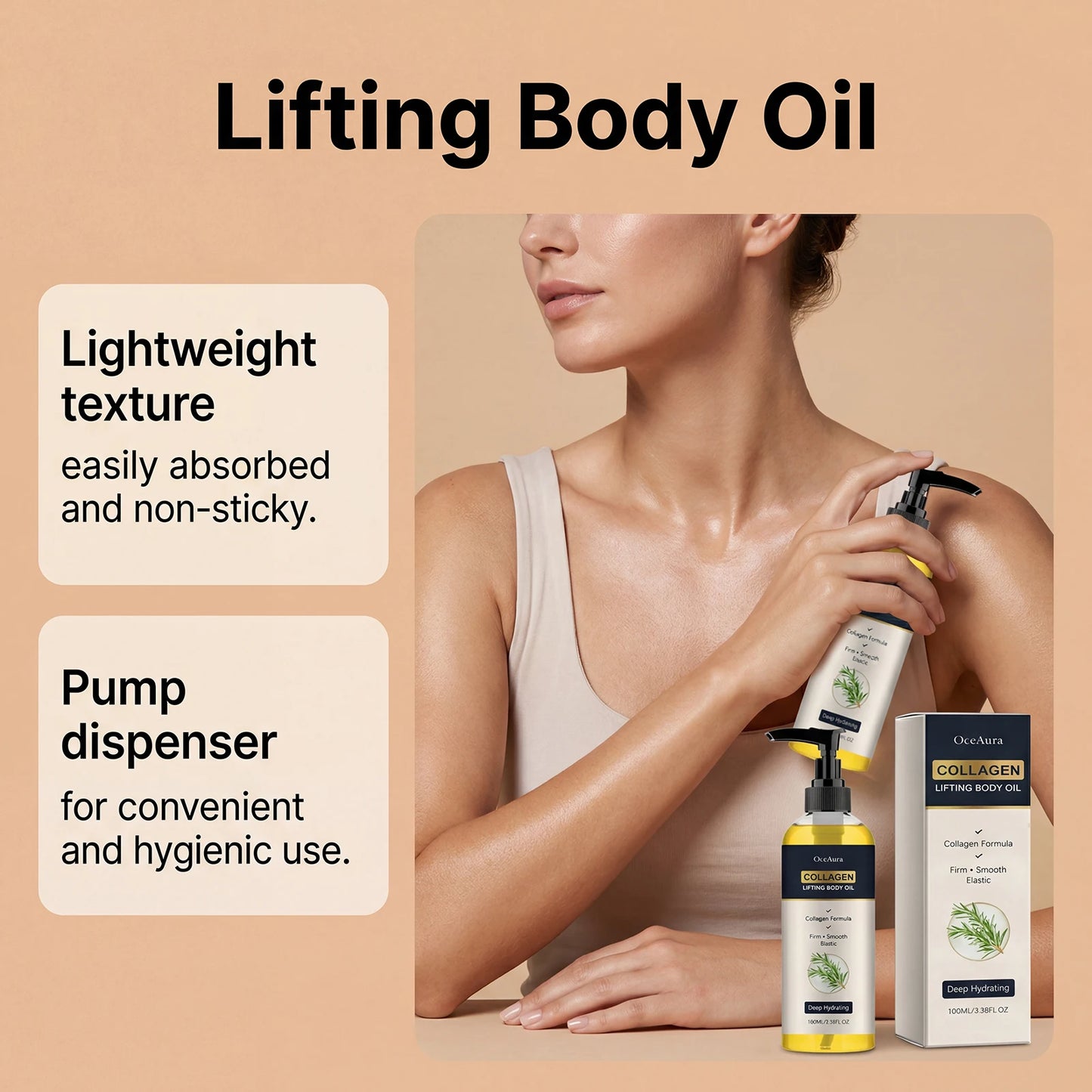 OceAura Collagen Body Oil 100ml – Firming & Deep Moisturizing