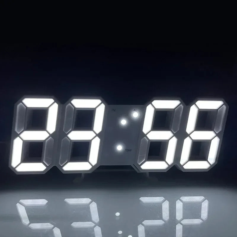 LED Digital Wall Clock | Alarm, Date & Temperature Display
