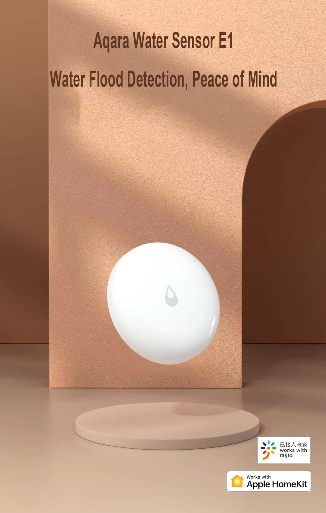 Aqara Water Immersing Sensor E1 Zigbee 3.0 Water Leak Detector Soaking Sensor Alarm Remote Control Work with Mi Home Homekit Peaceful Pleasures Health and Wellness