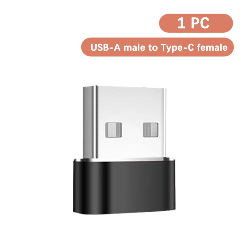 1-6PCS USB OTG Adapter USB Male to Type C Female Type-C Adapter Aluminum Alloy for Laptop Samsung Xiaomi 10 USB Adapter Peaceful Pleasures Health and Wellness 1 PC