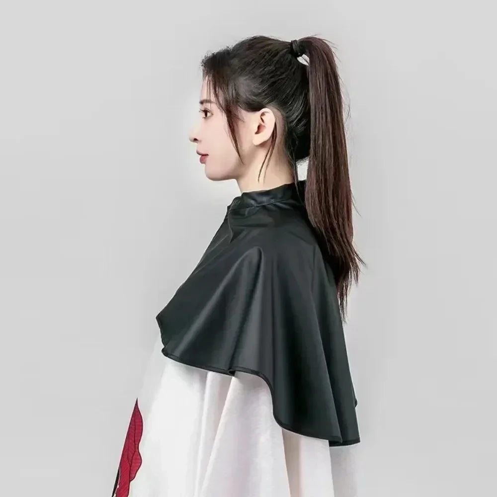 Professional Black Square Hair Cutting Cape | Salon Barber Gown