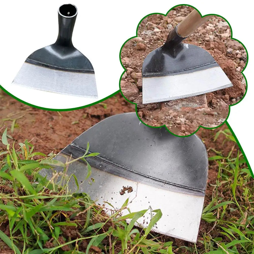 Heavy-Duty Manganese Steel Farm Hoe – Weeding & Tilling