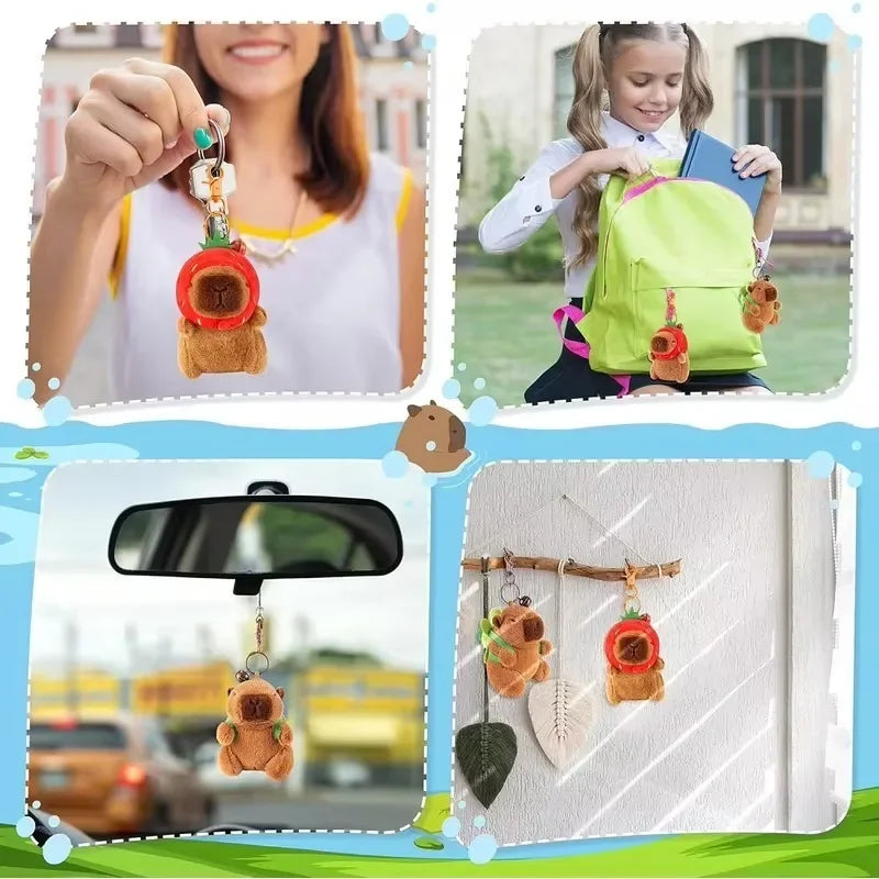 Cute Capybara Plush Keychain Bag Pendant & Car Charm Gift