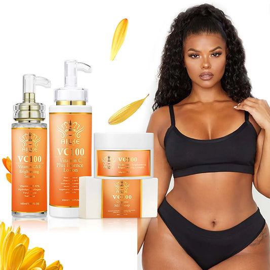 AILKE Vitamin C Brightening Skincare Set – Dark Spot & Glow Brightening Skincare Set Peaceful Pleasures Health and Wellness