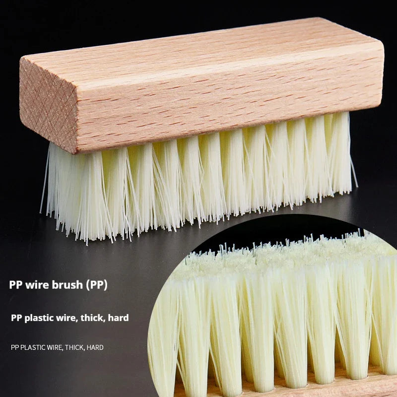 Laundry & Shoe Brush Set – Natural Bristle, Wood Handle