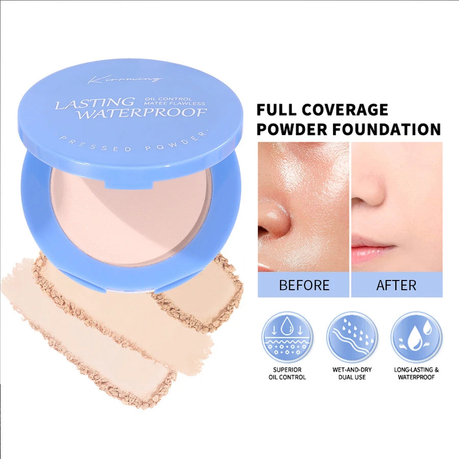 Face Setting Powder Long-Lasting Waterproof Matte Oil Control Compact Powder Concealer Finish Pressed Powder Makeup Peaceful Pleasures Health and Wellness