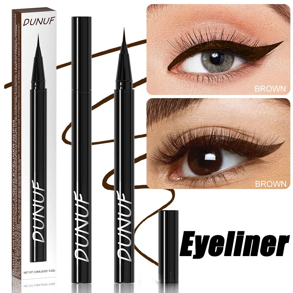 DUNUF Ultra-Fine Waterproof Liquid Eyebrow Pencil – Black & Brown