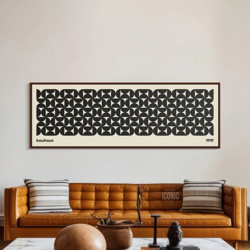Mid-Century Modern Bauhaus Canvas Print | Panoramic Wall Art Canvas Wall Art Print Peaceful Pleasures Health and Wellness