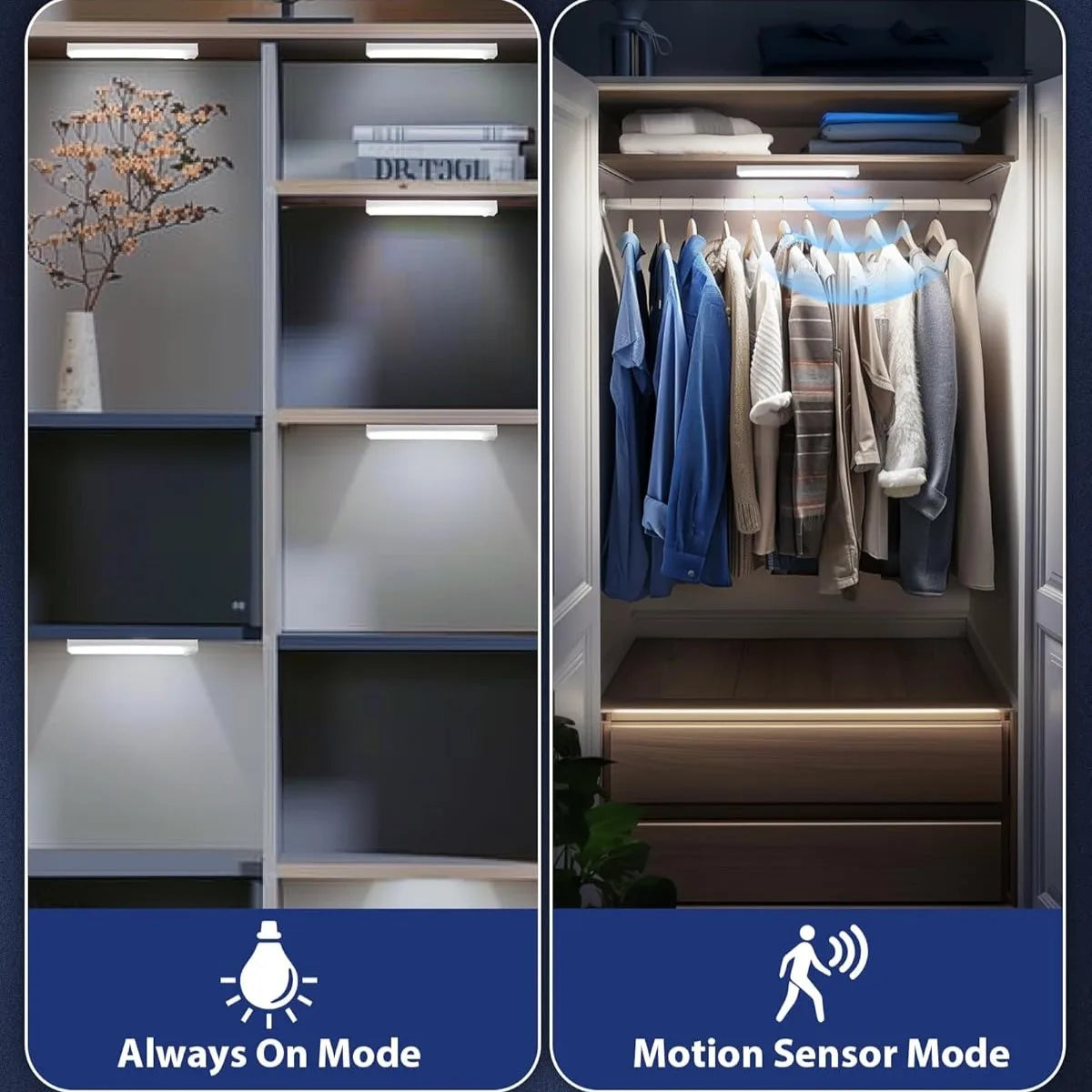 USB Rechargeable LED Motion Sensor Night Light – Cabinet & Kitchen