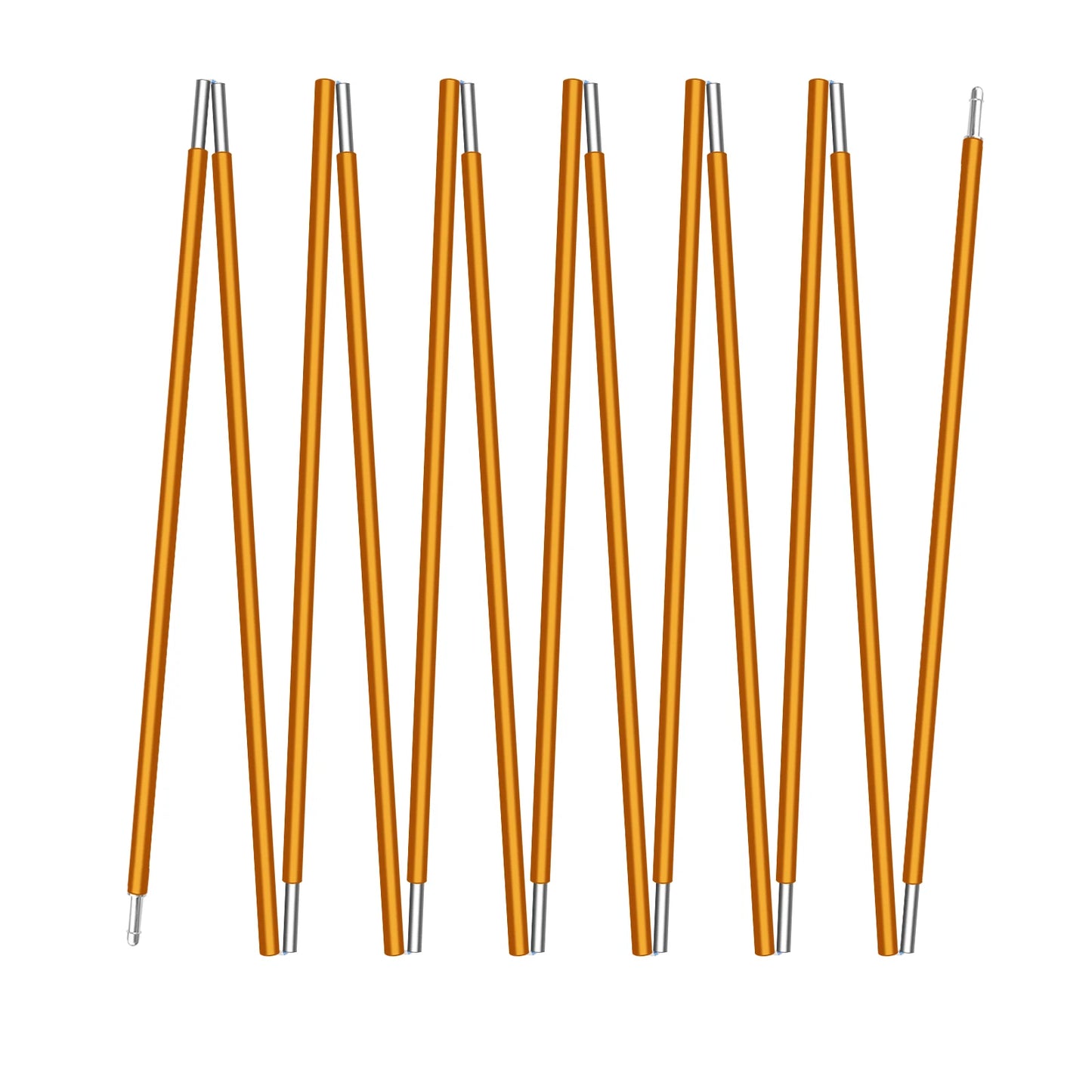 Tent Poles Replacement Aluminum Alloy Pre Assembled Tent Poles Camping Rod Parts for Hiking Outdoor Camping Repair Kit Peaceful Pleasures Health and Wellness 1Pcs 4.3M Gold