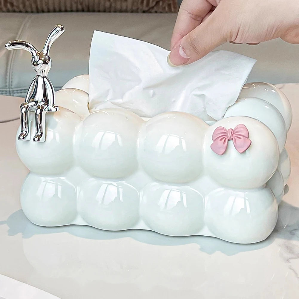 Cloud Tissue Box | Cotton Candy Bubble Tissue Holder Decor
