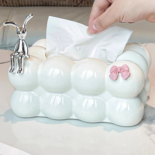 Cloud Tissue Box | Cotton Candy Bubble Tissue Holder Decor Tissue Box Cover Peaceful Pleasures Health and Wellness