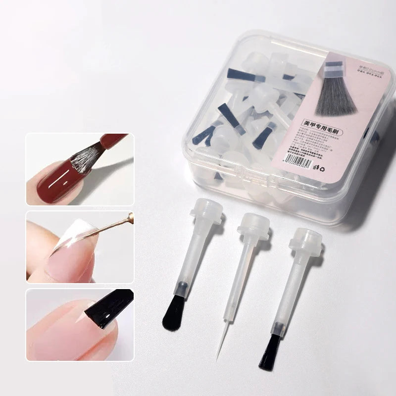 Nail Polish Replacement Brushes Gel Polish Replacement Brushes For Professional Salon Or Home Use Manicure Applicators Tools Peaceful Pleasures Health and Wellness