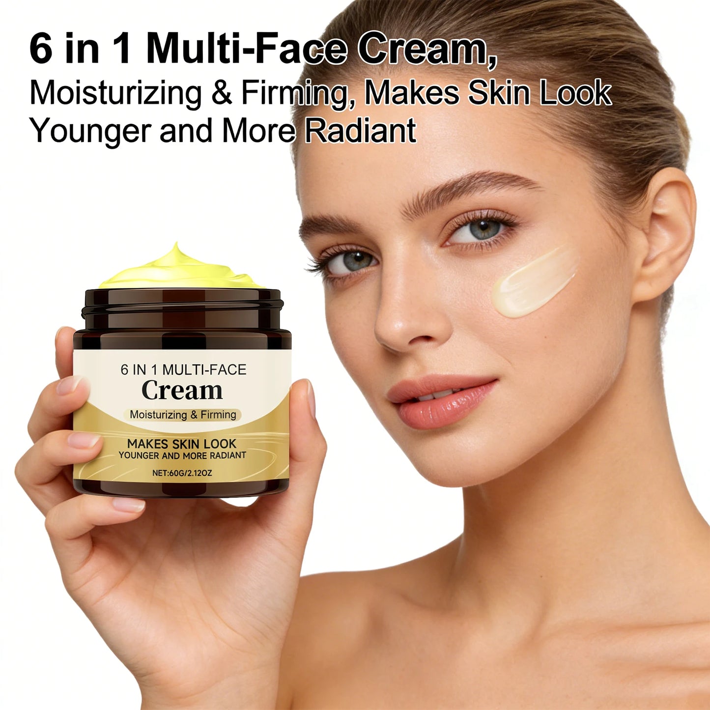 6 in 1 Multi Face Cream Moisturizing Firming Brightneing Skin Tone Nicotinamide Face Cream Lifting Tightening Face Skin Care Peaceful Pleasures Health and Wellness