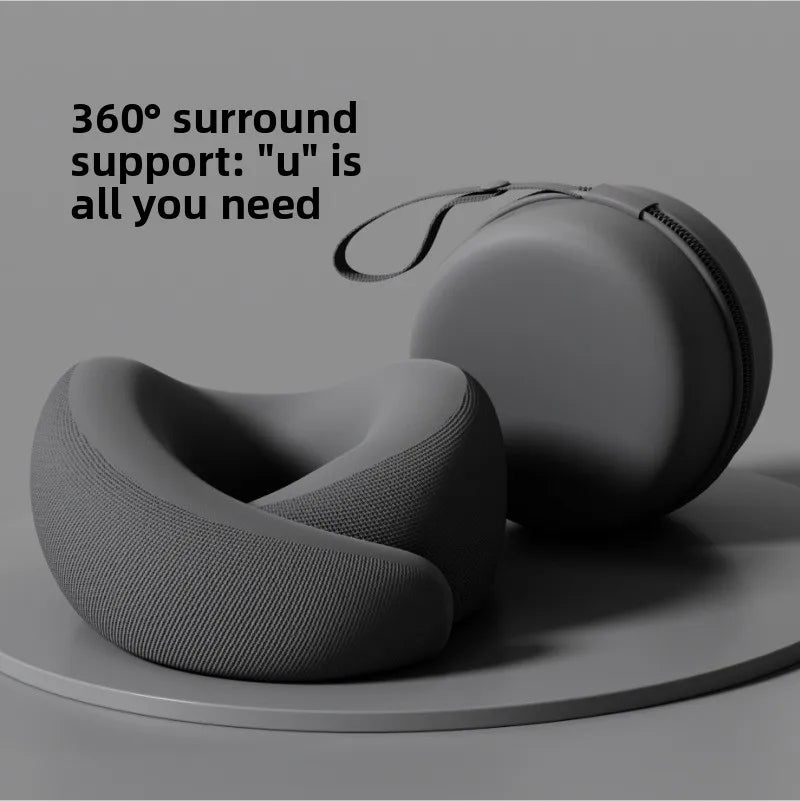 U-Shaped Neck Pillow Neck Support Slow Rebound Adjustable Travel Neck Pillow Washable Memory Foam Sleep Nap Pillows Travel Use Peaceful Pleasures Health and Wellness