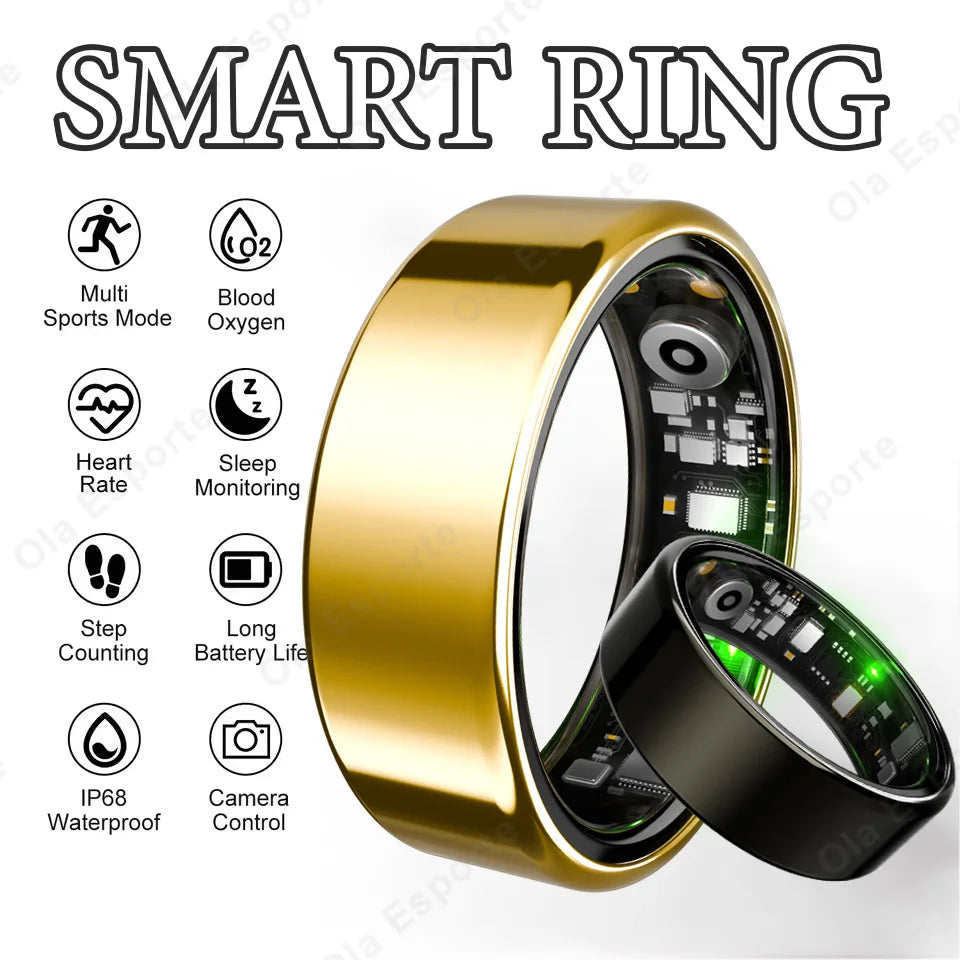 For Smart Ring Men Women Bluetooth Monitor Blood Heart Rate Blood Oxygen Monitor Smartring Multi Sport 5ATM Waterproof 2026 New Peaceful Pleasures Health and Wellness