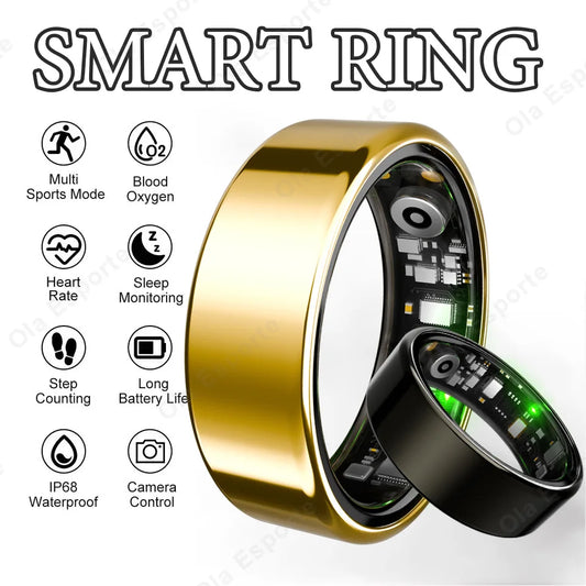 For Smart Ring Men Women Bluetooth Monitor Blood Heart Rate Blood Oxygen Monitor Smartring Multi Sport 5ATM Waterproof 2026 New Peaceful Pleasures Health and Wellness