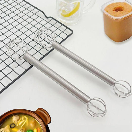 Miso Muddler Handheld Cream Whipper Cream Whisk Mixer Ergonomic Blender Japanese Mixing Tool for Home Kitchen Cooking Stirring Peaceful Pleasures Health and Wellness