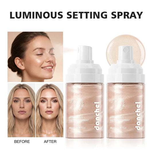 Luminous Setting Spray – Shimmer Glow & Long-Lasting Dewy Finish Makeup Setting Spray Peaceful Pleasures Health and Wellness