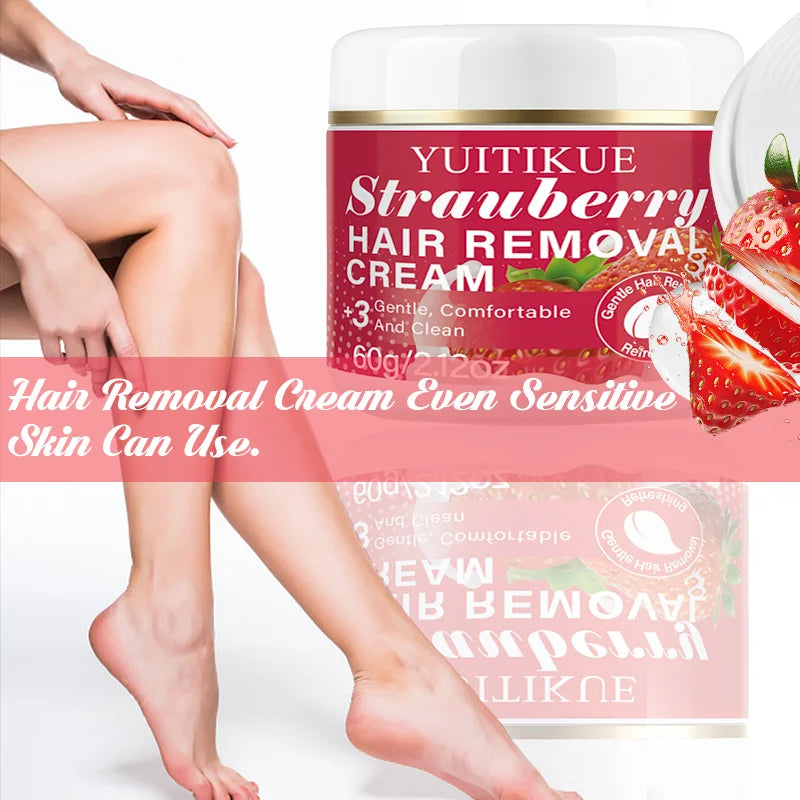 YUITIKUE Strawberry Hair Removal Cream – Gentle & Sensitive