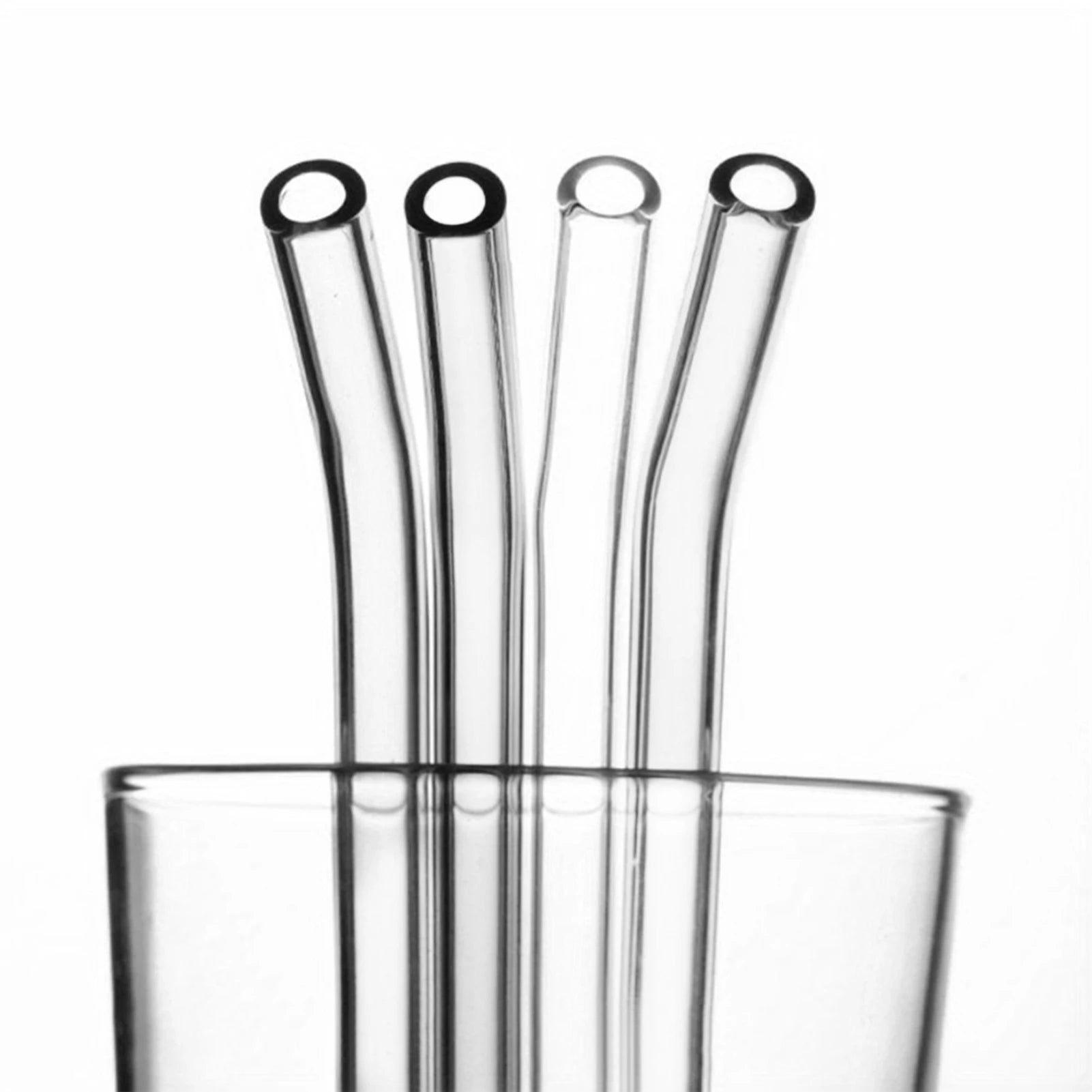 Colorful Glass Drinking Straws Easy to Clean Transparent Glass Straws for Smoothies Milkshakes Juices Teas Peaceful Pleasures Health and Wellness