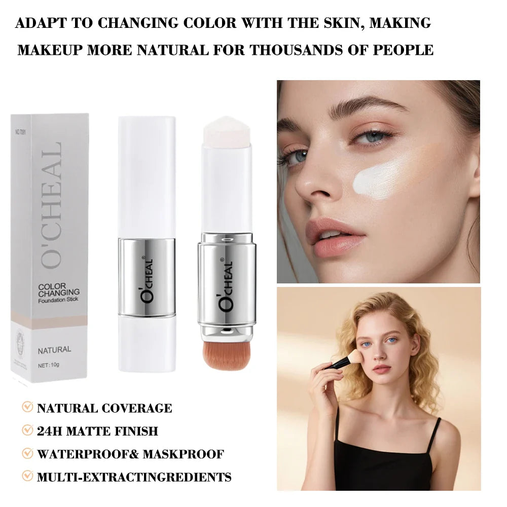 2-in-1 Color Changing Foundation & Concealer Stick | All Skin