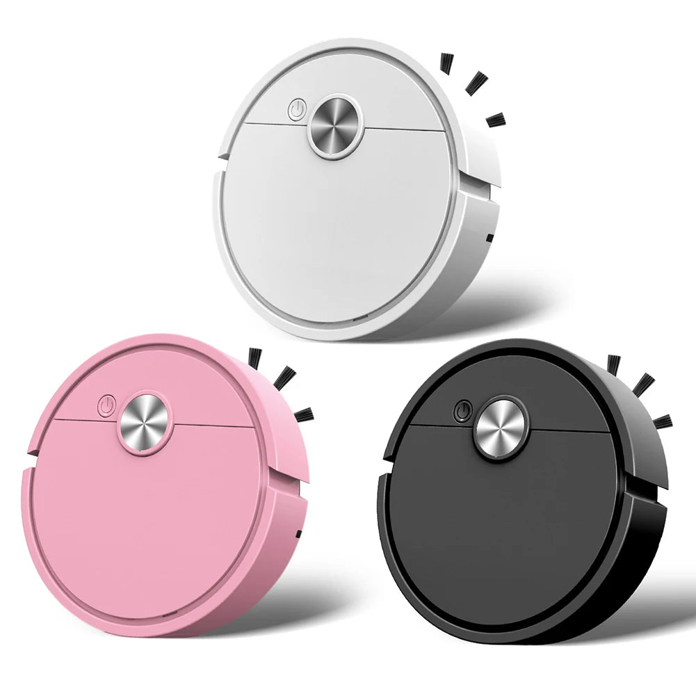 3 in 1 Robot Vacuum Rechargeable Sweeping Machine Strong Suction Compact Cleaning Machine for Pet Hair Stubborn Dirt Peaceful Pleasures Health and Wellness