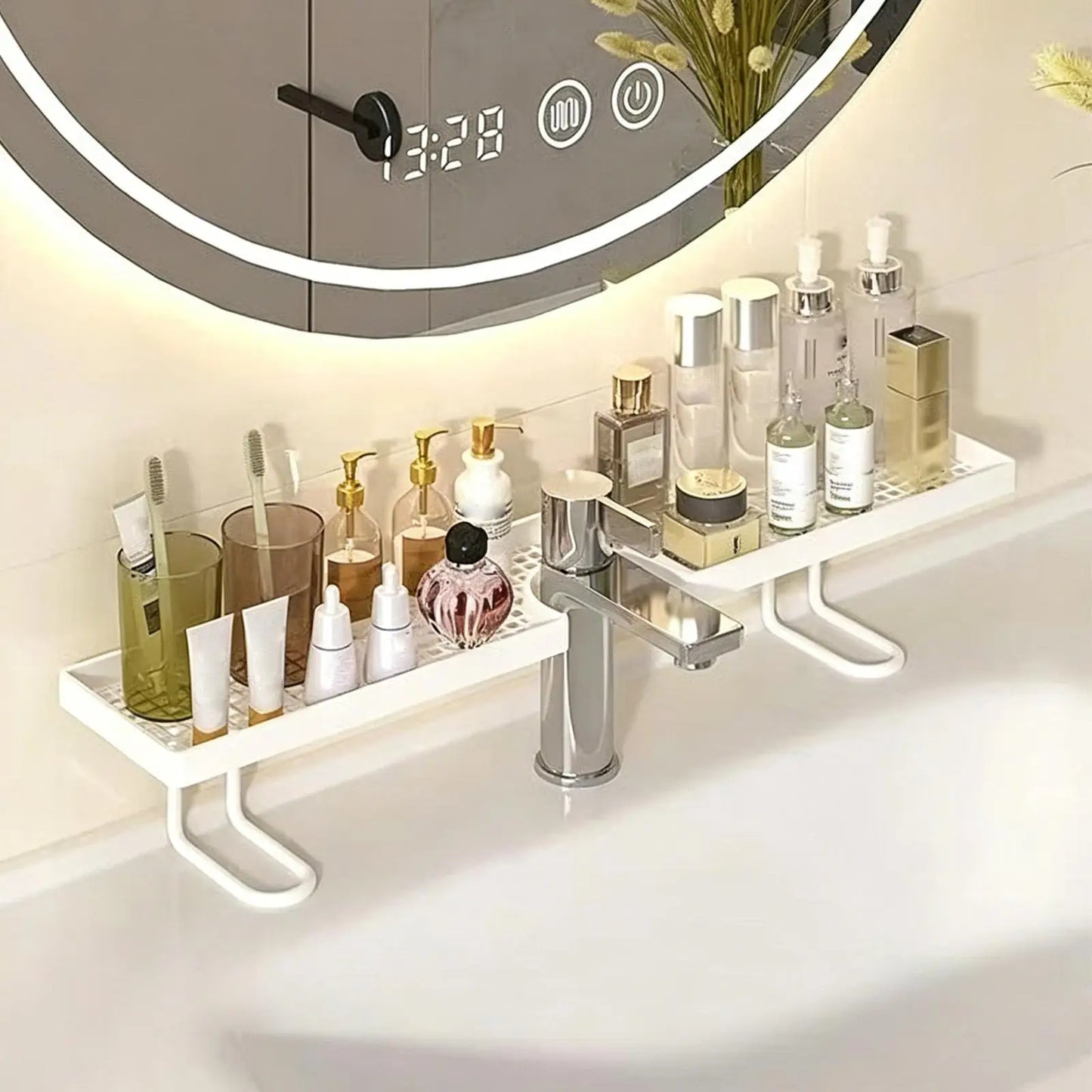 Bathroom Sink Shelf Organizer – No-Drill, Draining & Anti-Slip