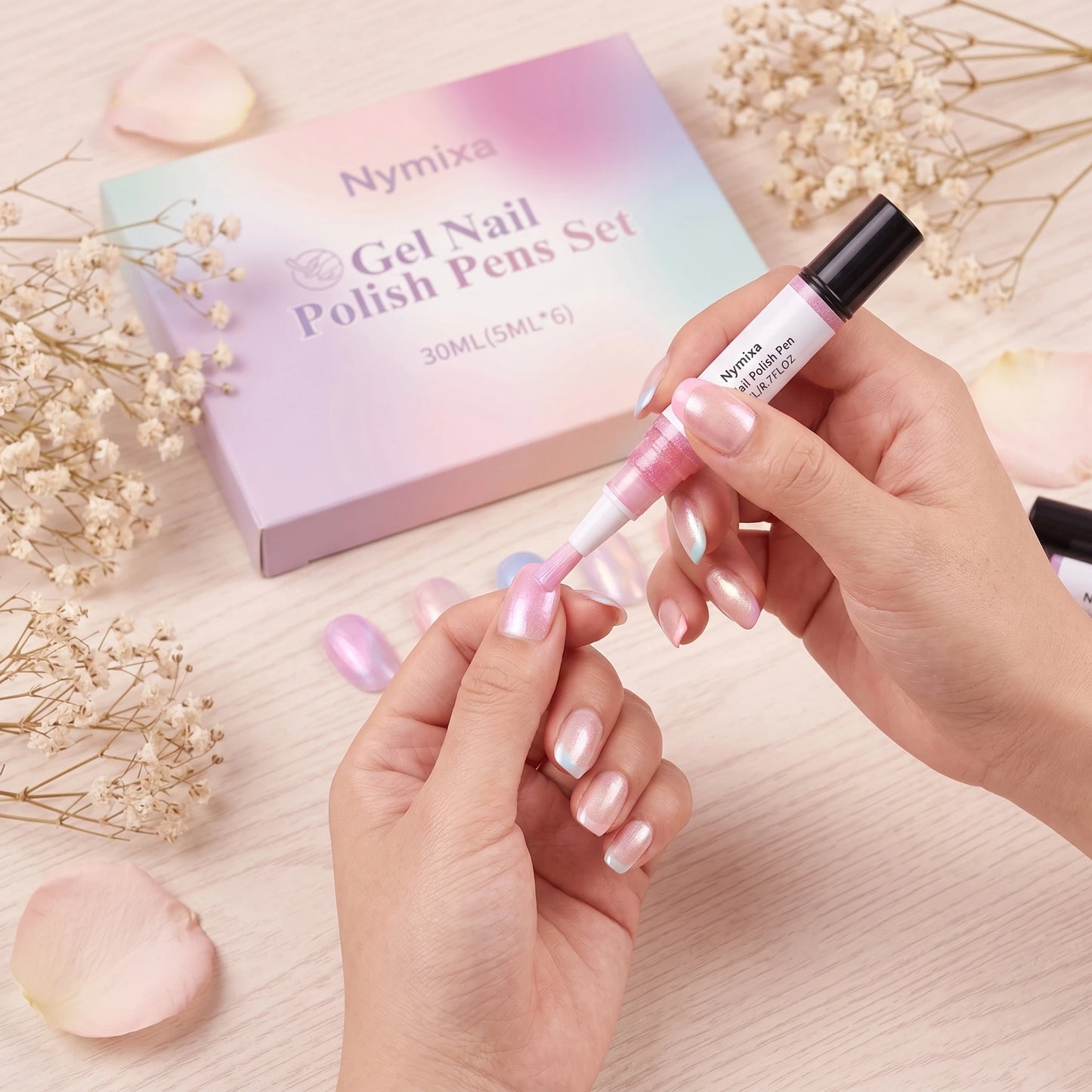 Macaron Color Nail Polish Pen Pearlescent High Pigment Easy Drawing Multi Pattern Creation Home Manicure Nail Gel Polish Pen Set Peaceful Pleasures Health and Wellness