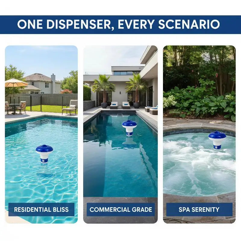 Floating Pool Chlorine Dispenser – Portable 5" Dosing Float