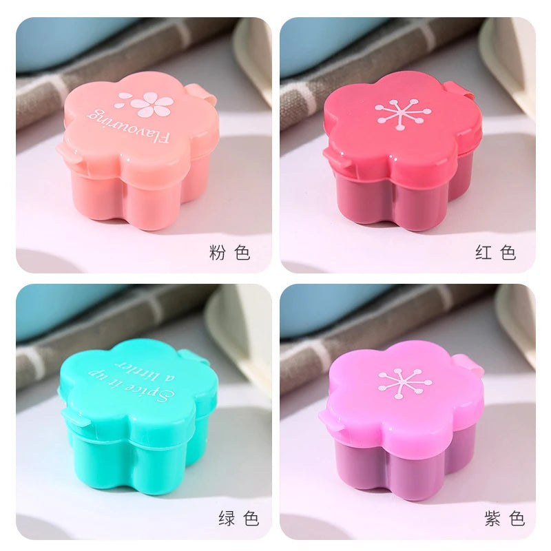 New Portable Condiment Bottle Cat Paw Sauce Container Flower Condiment Bento Japanese Salad Dressing Tomato Sauce Divided Bottle Peaceful Pleasures Health and Wellness B 4pcs