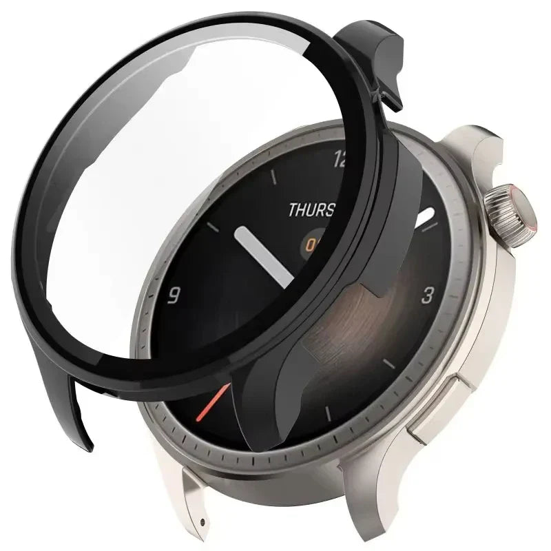 Amazfit Balance A2286 Tempered Glass Case & Screen Protector Smartwatch Protective Case Oasis Select black For Amazfit Balance