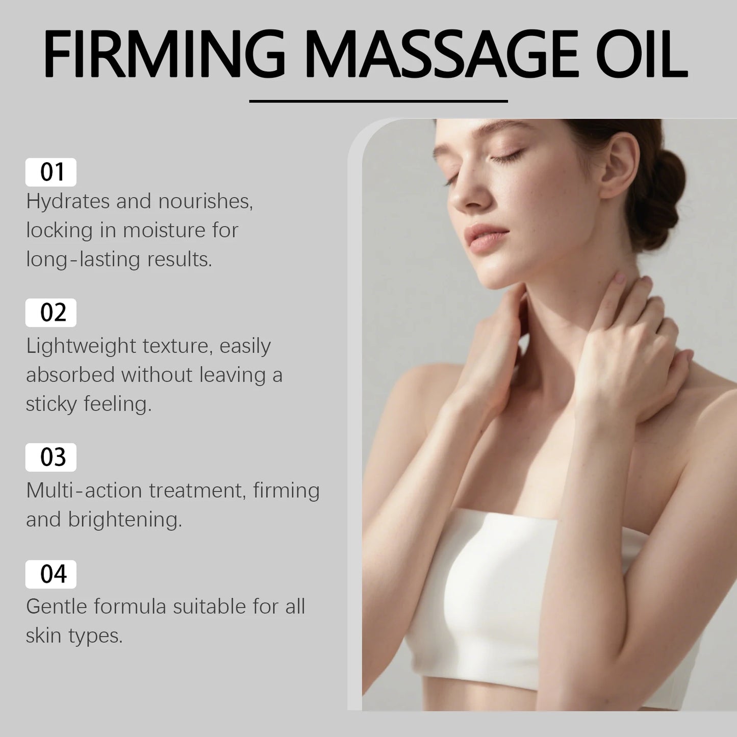 Body Firming Massage Oil – Grape Seed & Lemon | 100ml